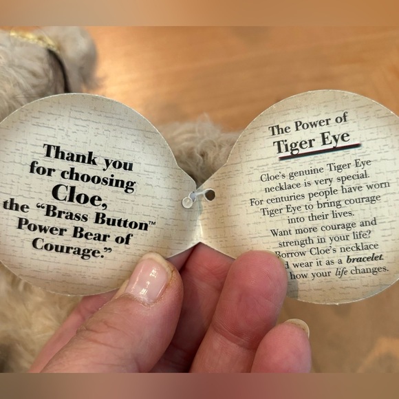 Vintage Pickford Bears CLOE “ the brass button power bear of courage” tigers eye - Picture 7 of 7